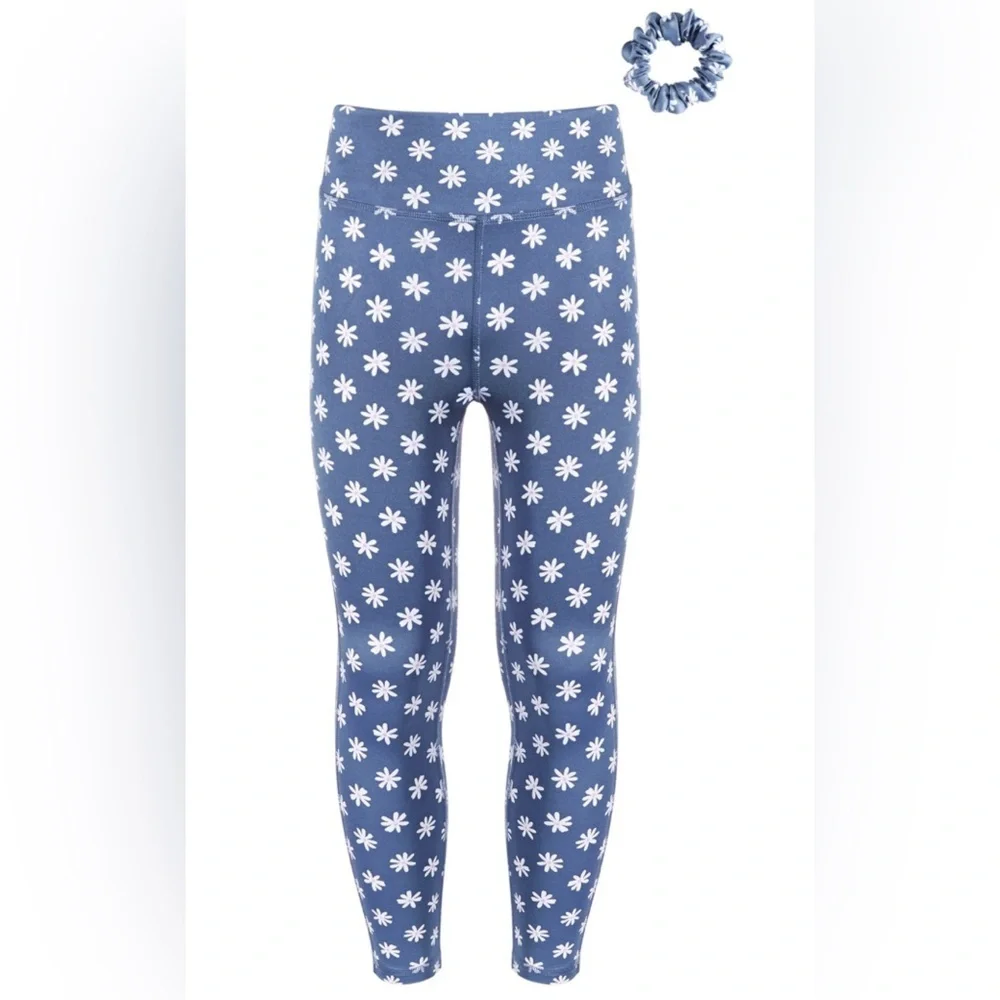 Ideology Blue and White Daisy Print Leggings